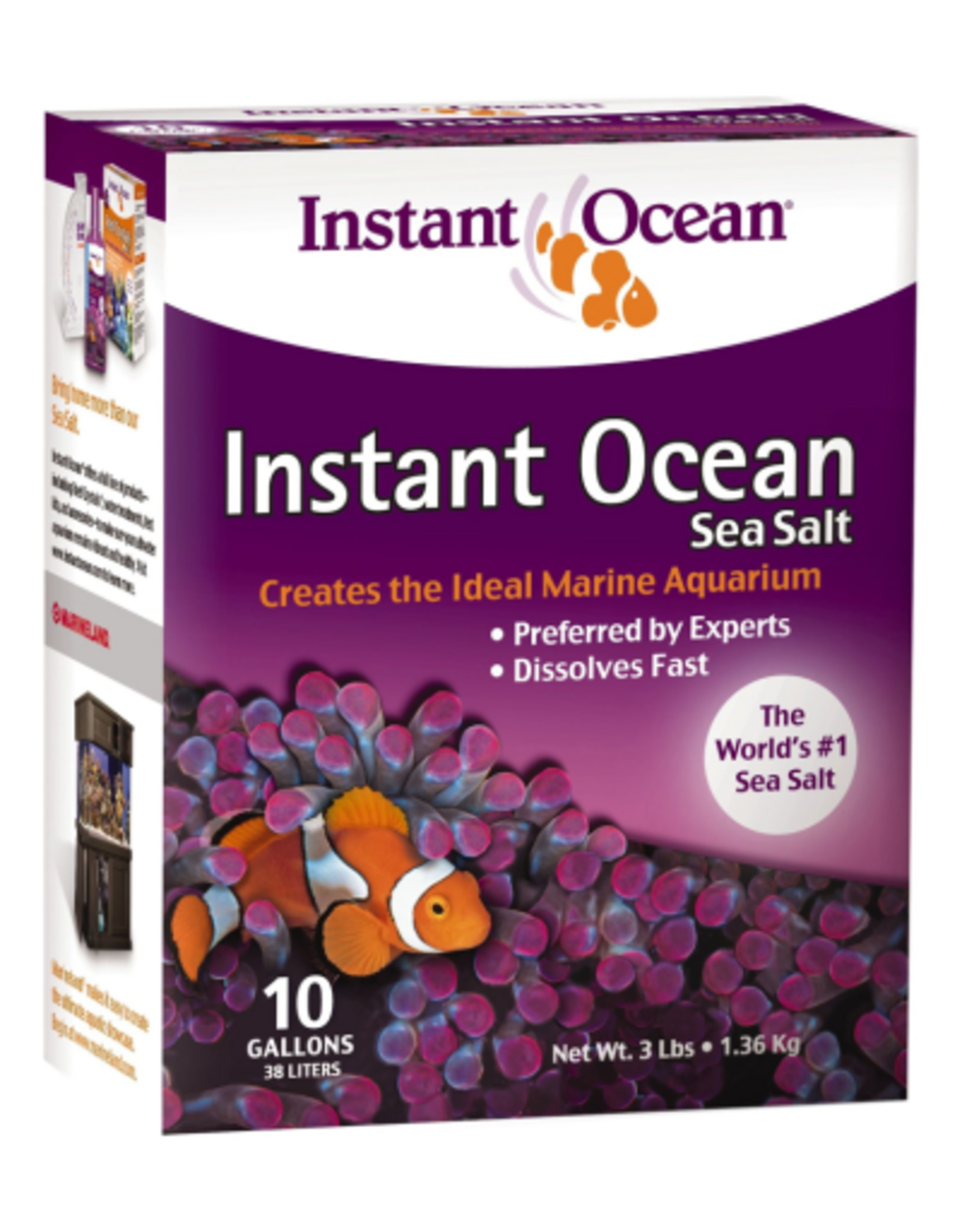 Instant Ocean Instant Ocean Sea Salt 10 Gallons  for Marine Aquariums  Fast Dissolving
