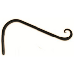 The Hookery The Hookery (#B19) Steel Angled Upturned Curved Hanger  Black - 12 inches