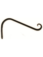 The Hookery The Hookery (#B19) Steel Angled Upturned Curved Hanger  Black - 12 inches