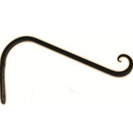 The Hookery The Hookery (#B19) Steel Angled Upturned Curved Hanger  Black - 12 inches