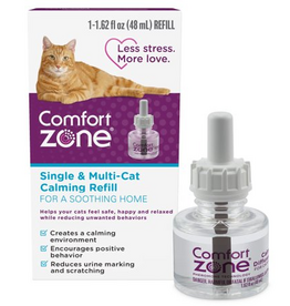 Farnam Comfort Zone Single & Multi-Cat Calming Diffuser Kit Refill  Cat Pheromone  1 Refill-48ml