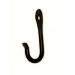 The Hookery The Hookery Flared End J Hook - Black, 3"
