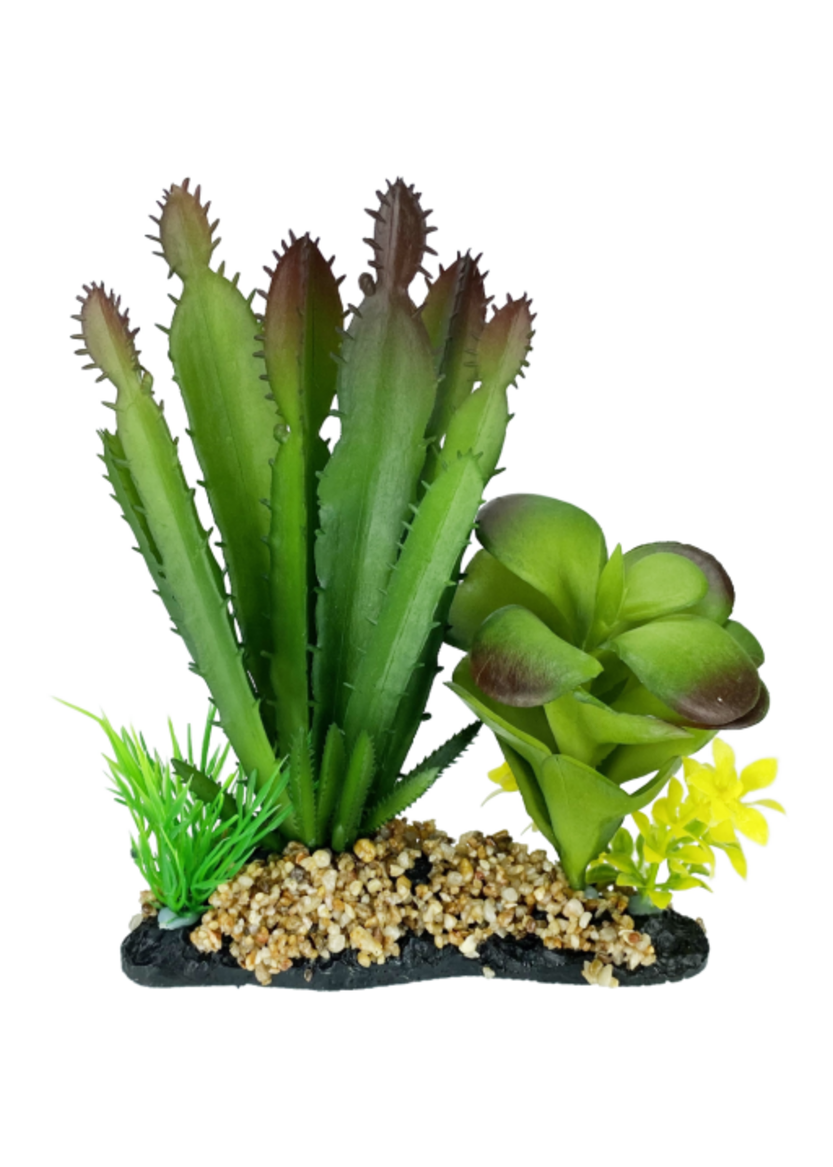 Komodo Komodo Cactus & Succulent Artificial Green Aquarium Decor Plant