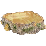 Komodo Komodo Polyresin Wood Corner Bowl Large Food & Water Dish