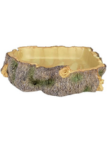 Komodo Komodo Polyresin Wood Corner Bowl X-Large Food & Water Dish