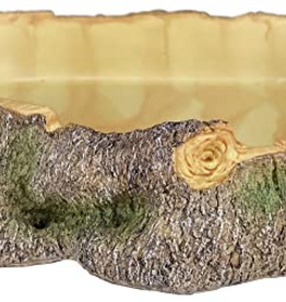 Komodo Komodo Polyresin Wood Corner Bowl X-Large Food & Water Dish