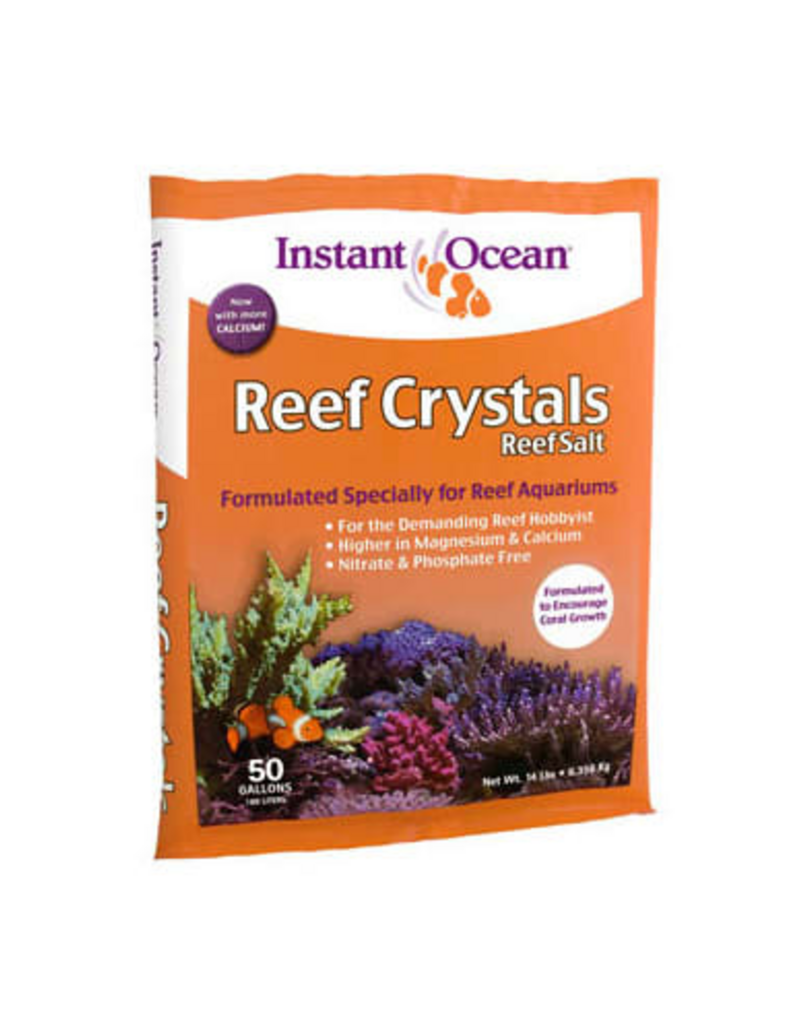 Instant Ocean Instant Ocean Reef Crystals Reef Salt for 50 Gallons  Enriched formulation for Aquariums