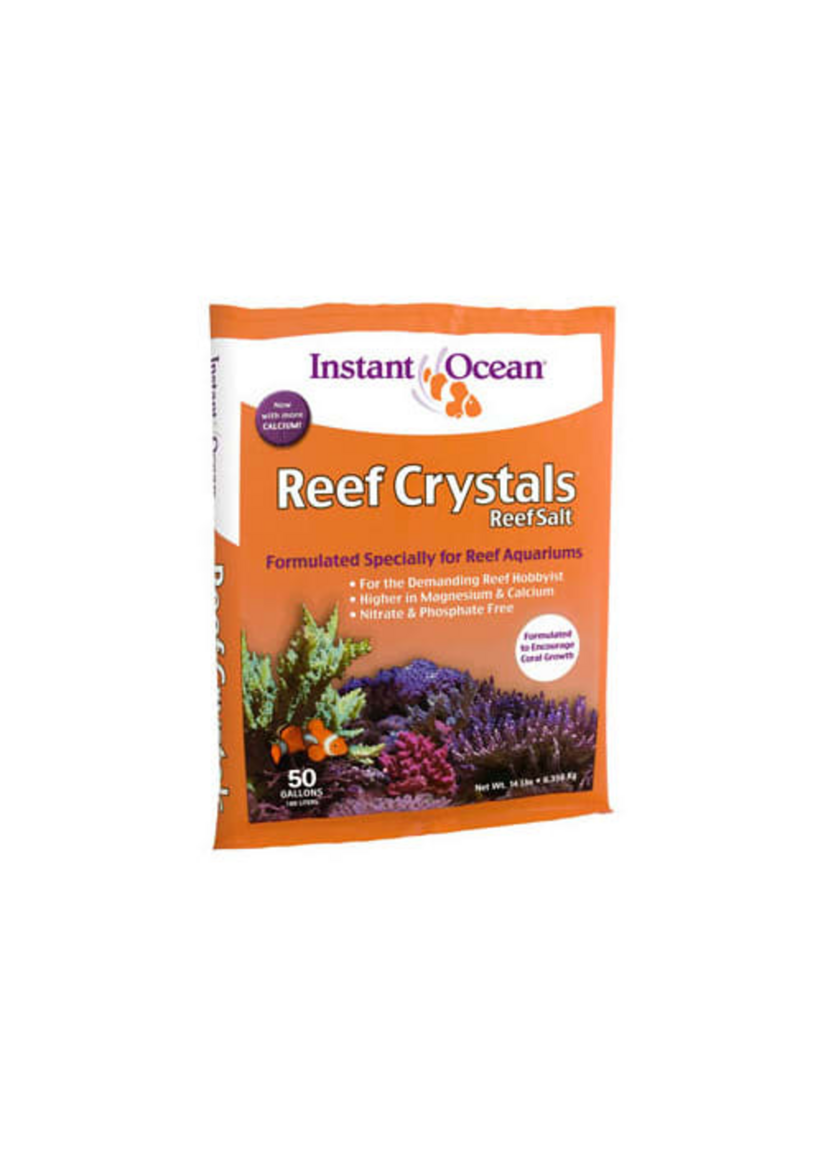 Instant Ocean Instant Ocean Reef Crystals Reef Salt for 50 Gallons  Enriched formulation for Aquariums