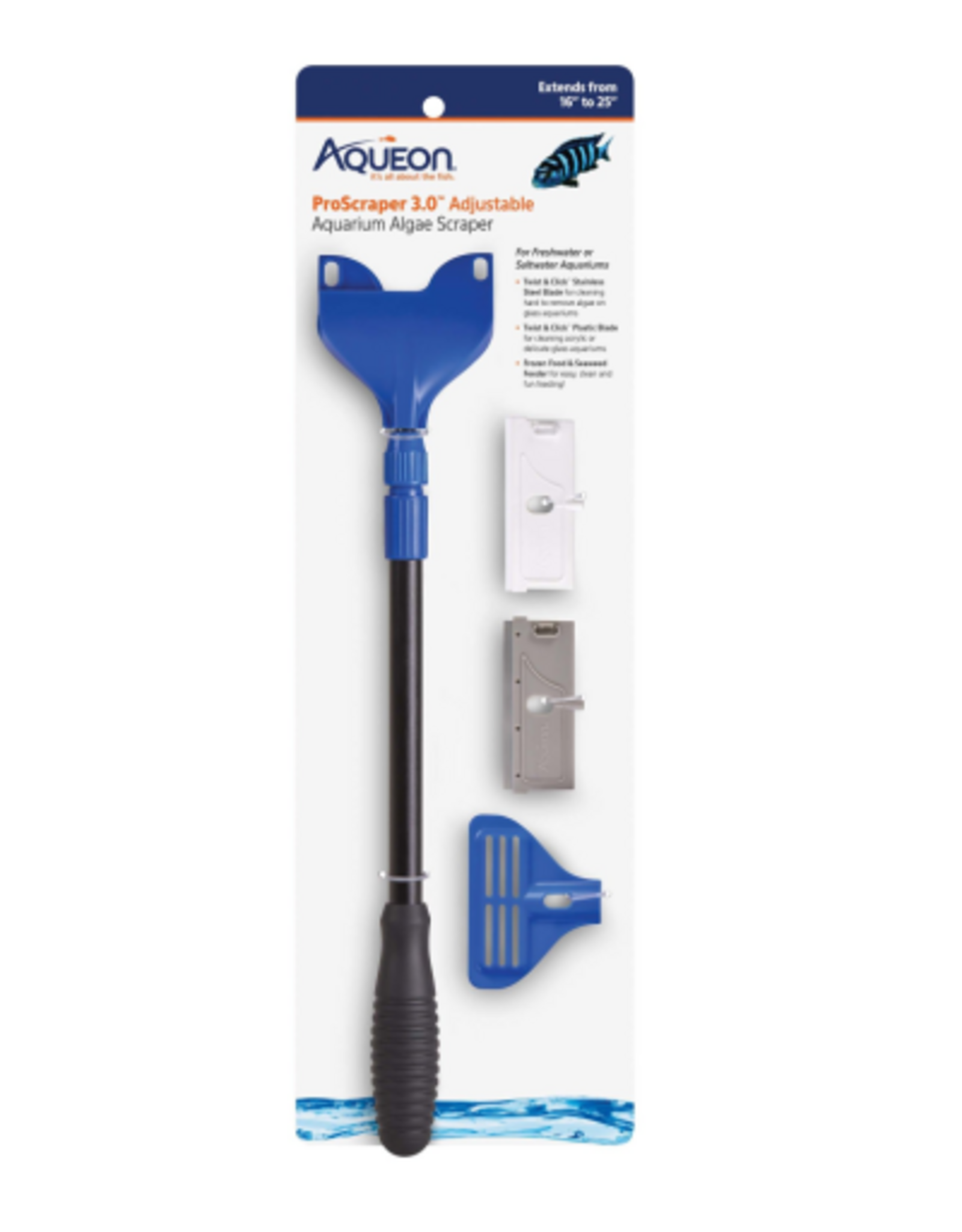 Aqueon Aqueon ProScraper 3.0 Adjustable Aquarium Algae Scraper - 16-25"