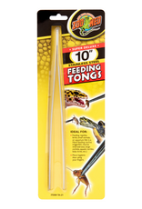 Zoo Med Stainless Steel Feeding Tongs for Reptiles Birds and Aquarium Fish - 10"