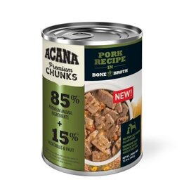 ACANA ACANA Premium Chunks Grain Free Pork Recipe in Bone Broth Wet Dog Food - 12.8 Oz, Case of 12