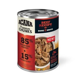 ACANA ACANA Grain-Free Premium Chunks Beef Recipe in Bone Broth Wet Dog Food - 12.8 Oz., Case of 12