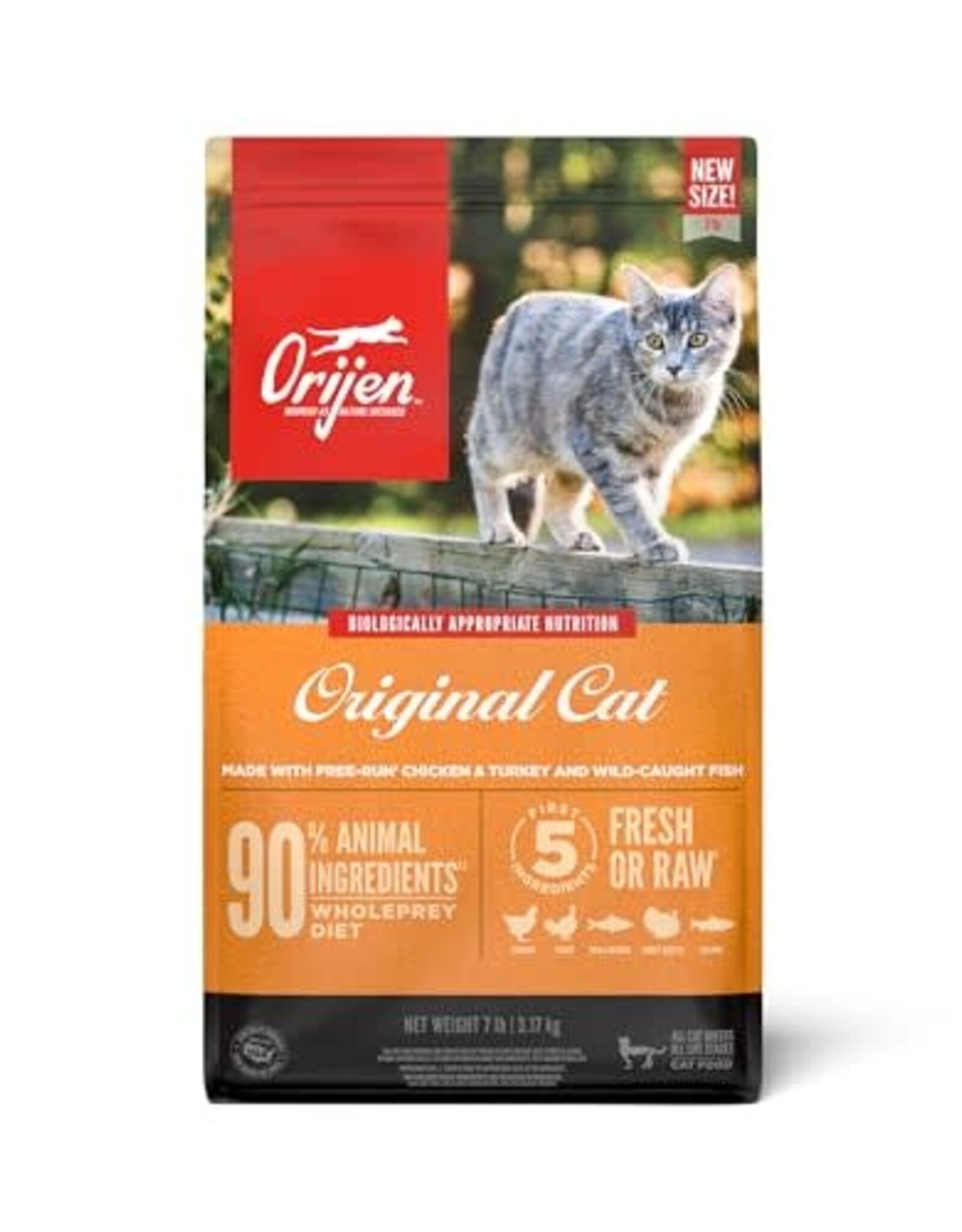 ORIJEN ORIJEN Original Chicken & Turkey and Wild-Caught Fish Dry Cat Food - 7 Lbs.