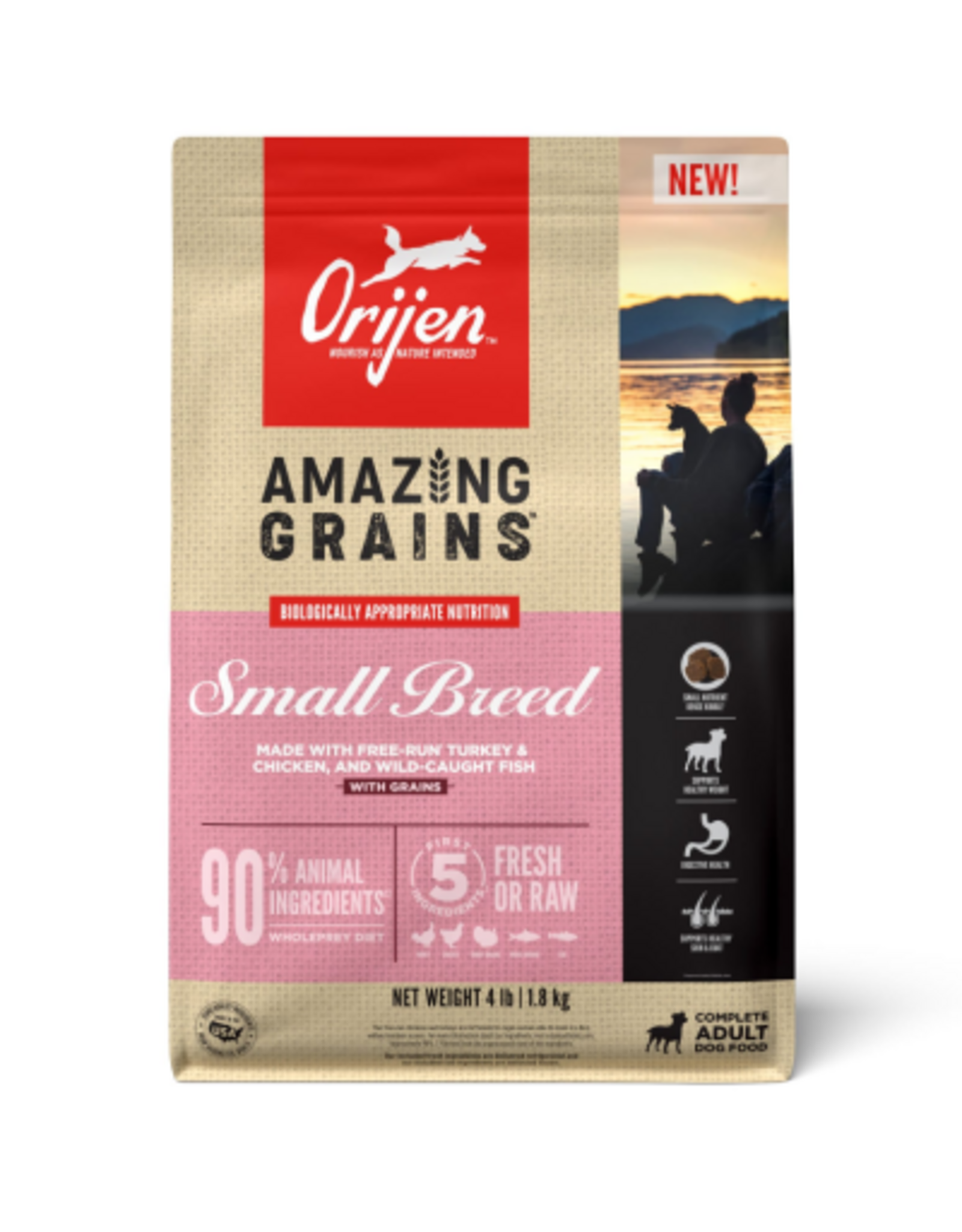 ORIJEN ORIJEN Amazing Grains Small Breed Recipe Dry Dog Food - 4 lbs.