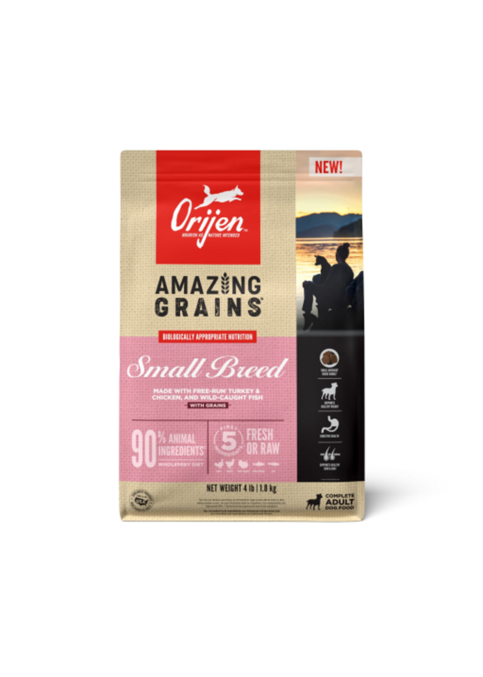 ORIJEN ORIJEN Amazing Grains Small Breed Recipe Dry Dog Food - 4 lbs.
