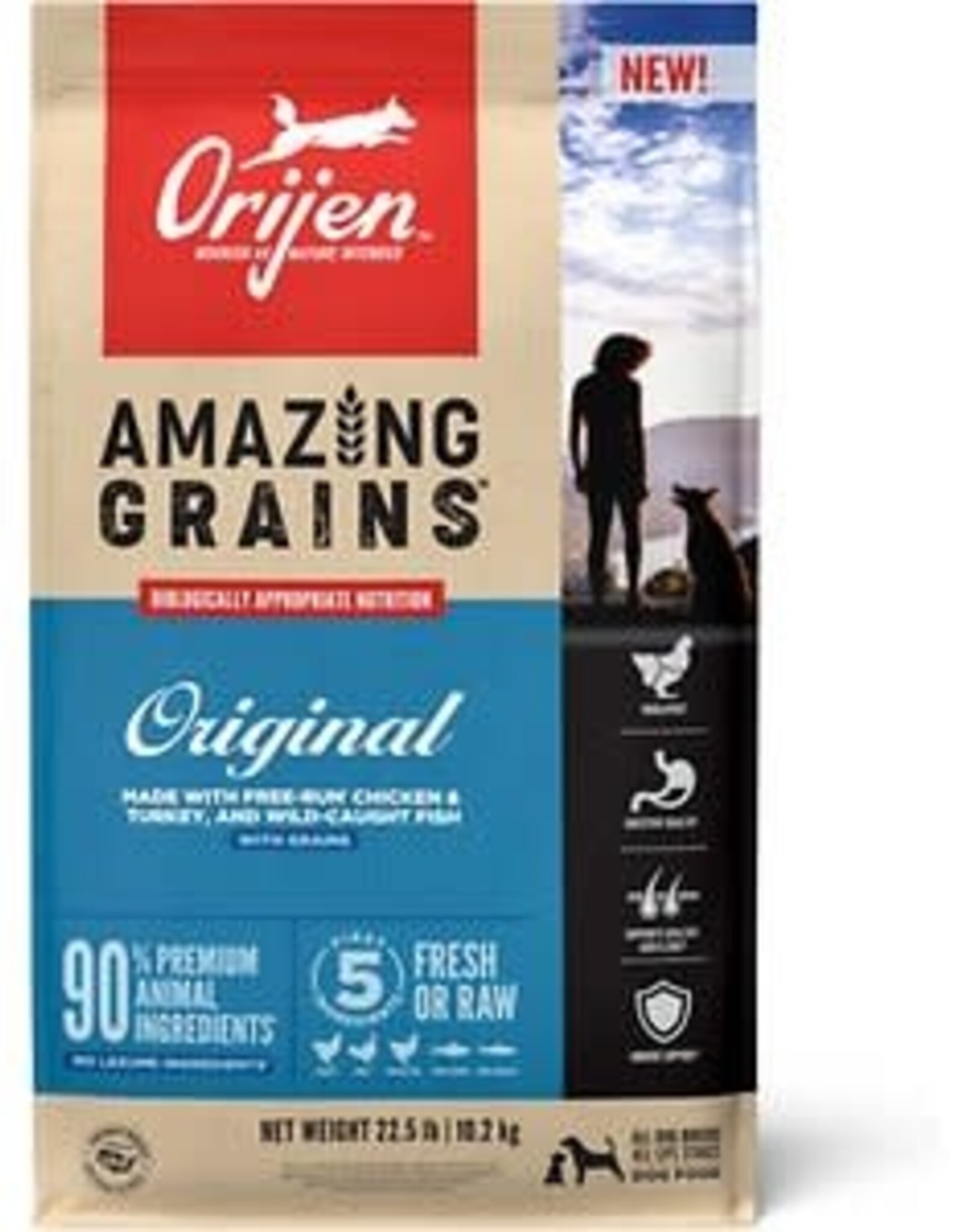 ORIJEN ORIJEN Amazing Grains Original Dry Dog Food - 22.5 Lb Bag