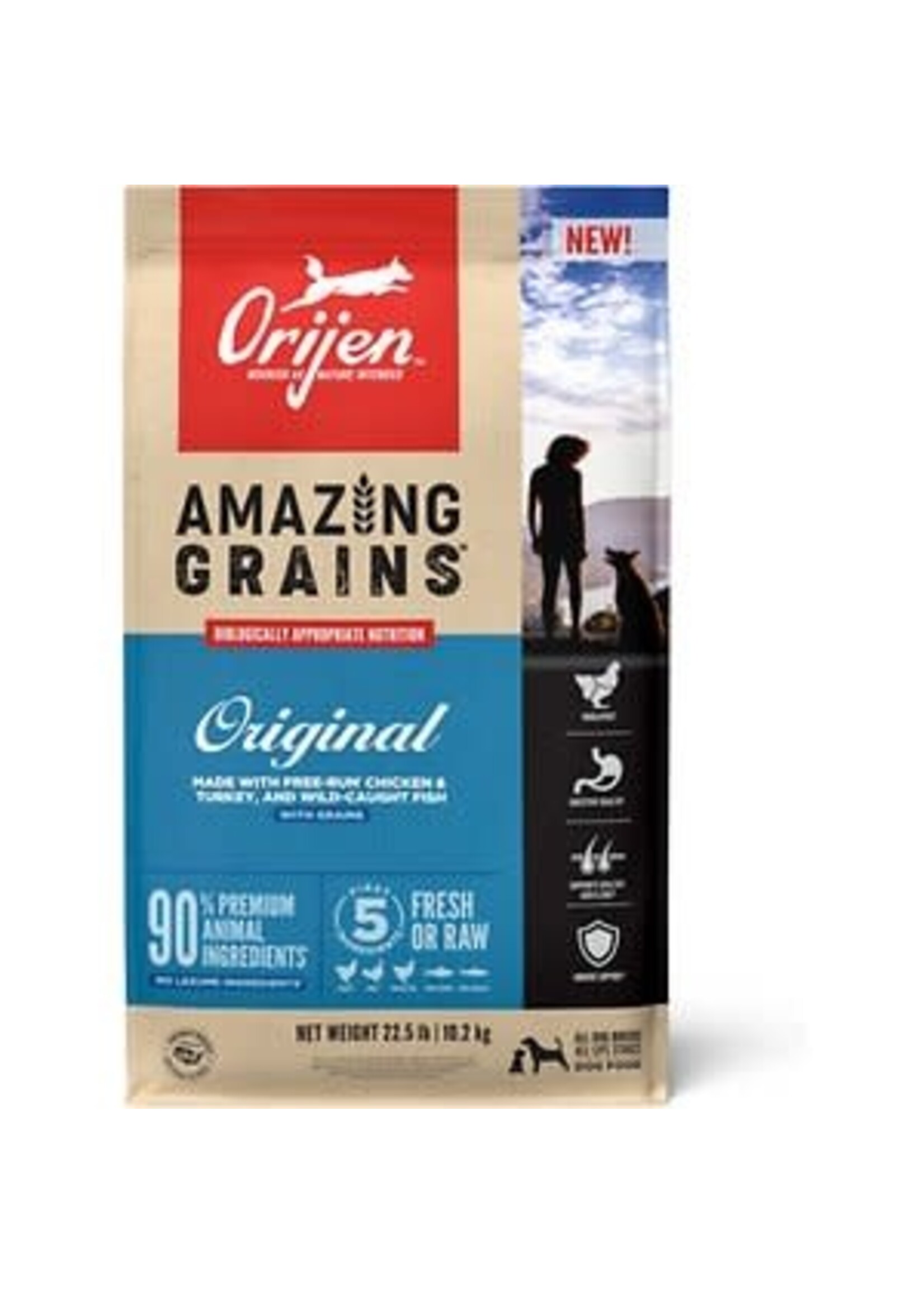 ORIJEN ORIJEN Amazing Grains Original Dry Dog Food - 22.5 Lb Bag