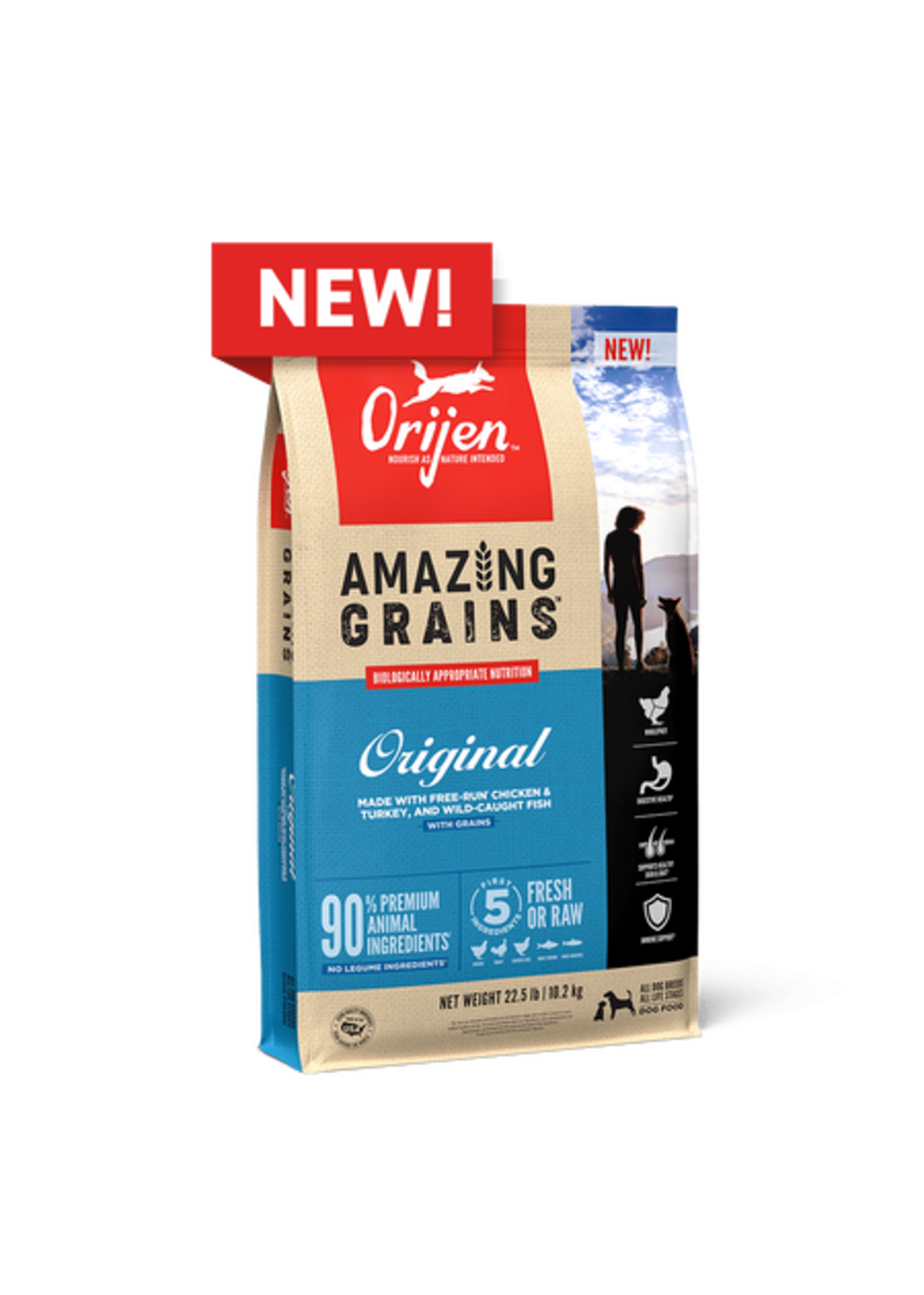 ORIJEN ORIJEN Amazing Grains Original Dry Dog Food - 4 Lbs.