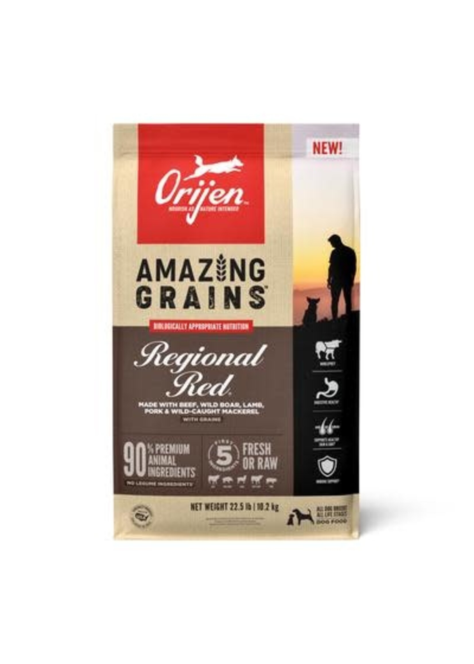 ORIJEN ORIJEN Amazing Grains Regional Red Dry Dog Food - 22.5 Lb