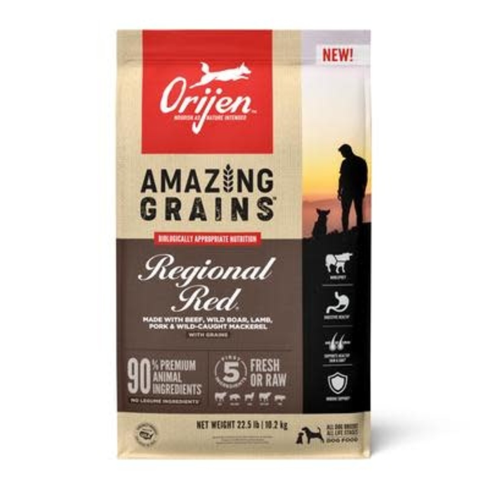 Orijen Orijen Amazing Grains Regional Red Dry Dog Food - 22.5 Lb