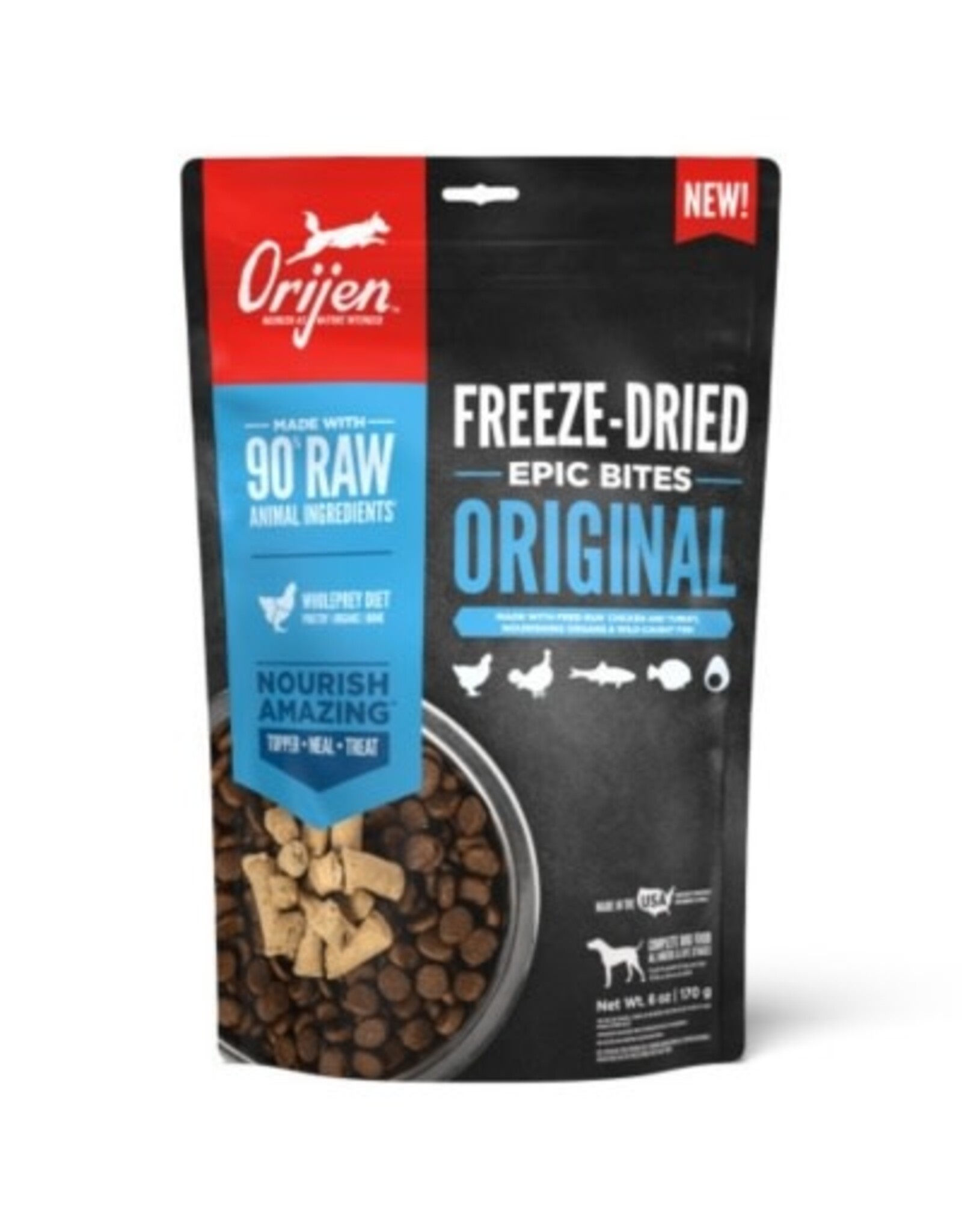 ORIJEN ORIJEN Original Epic Bites Freeze-Dried Dry Dog Food - 6 Oz