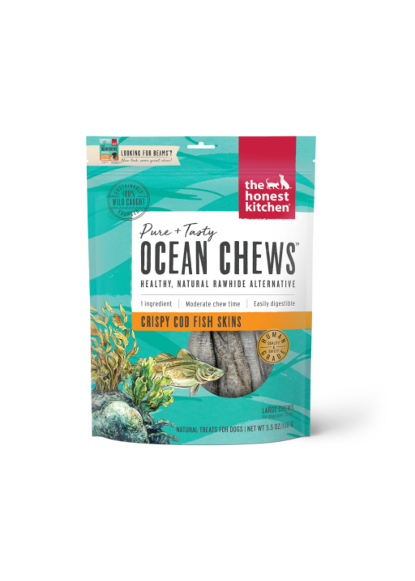 The Honest Kitchen The Honest Kitchen Ocean Chews Crispy Cod Fish Skins Dog Treats - 5.5 oz
