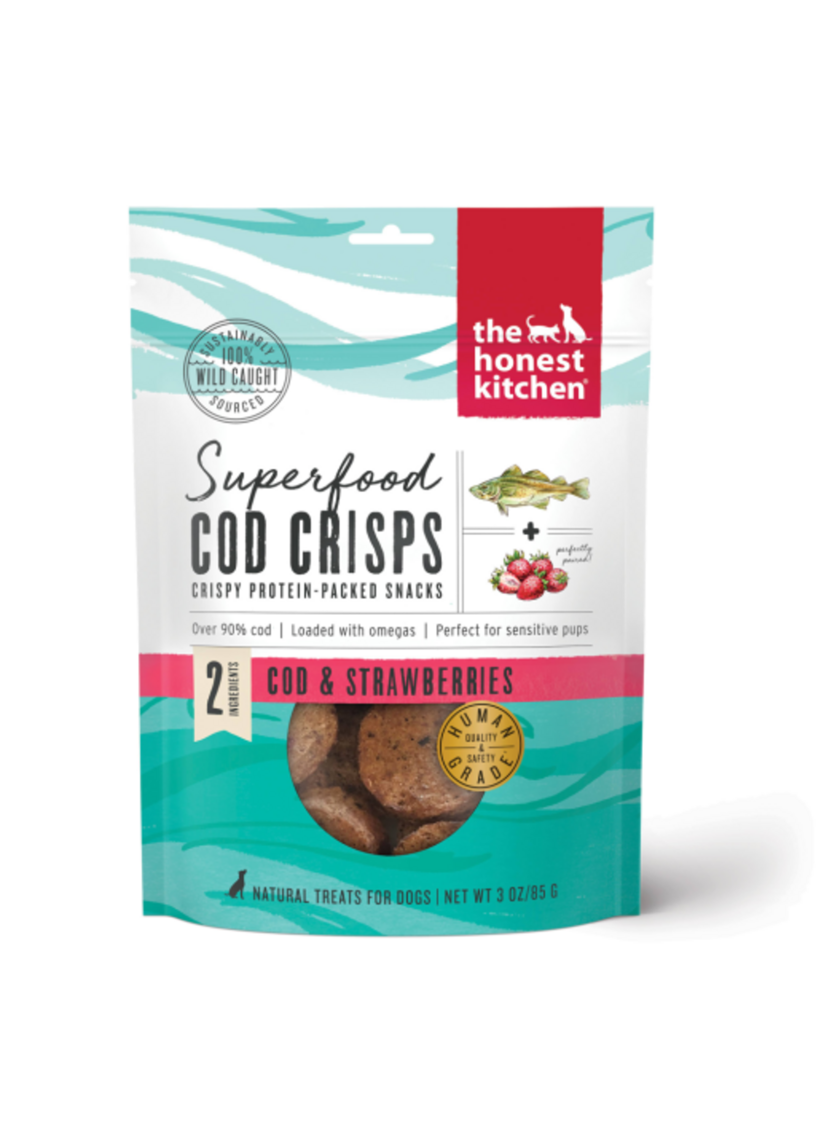 The Honest Kitchen The Honest Kitchen Superfood Cod Crisps: Cod & Strawberry - 3 oz
