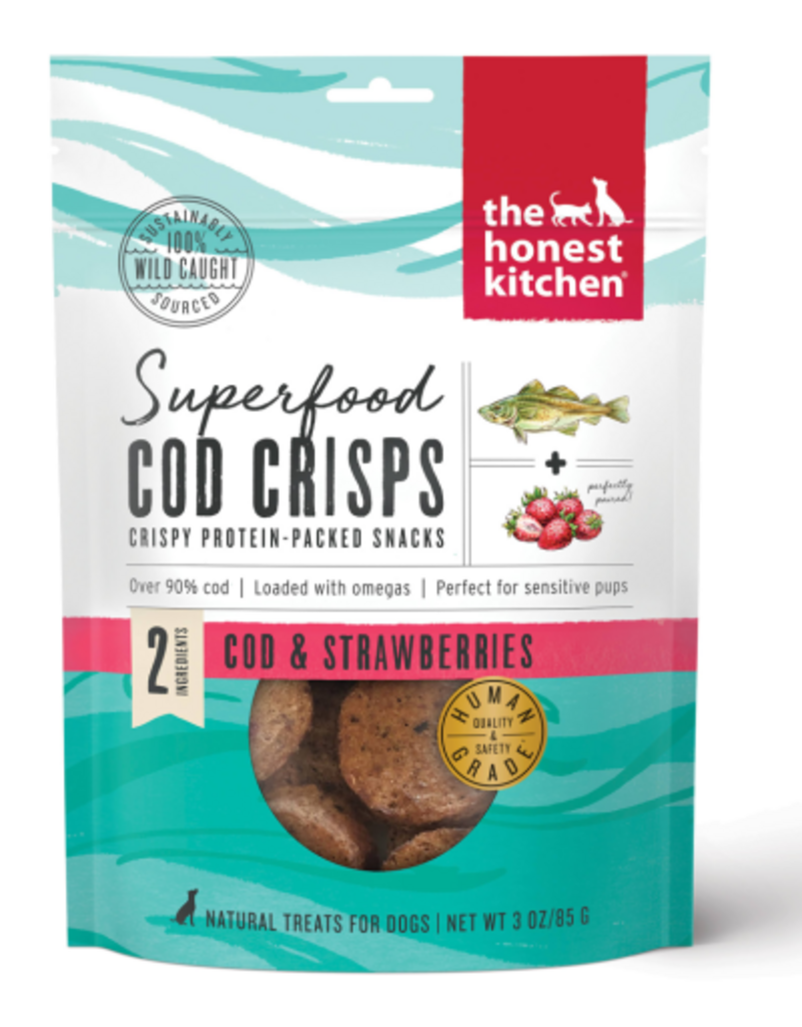 The Honest Kitchen The Honest Kitchen Superfood Cod Crisps: Cod & Strawberry  3 oz