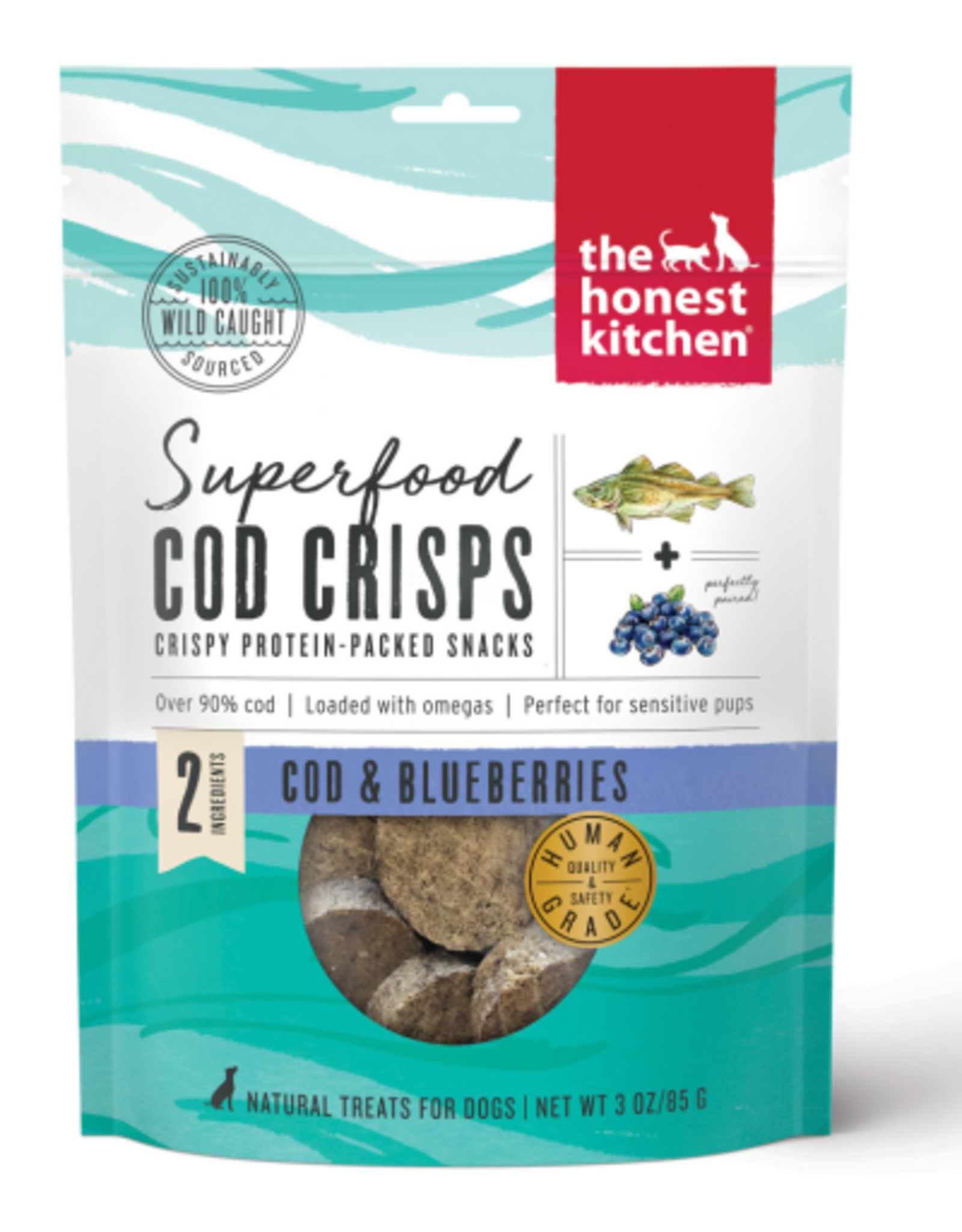 The Honest Kitchen The Honest Kitchen Superfood Cod Crisps: Cod & Blueberry  3 oz
