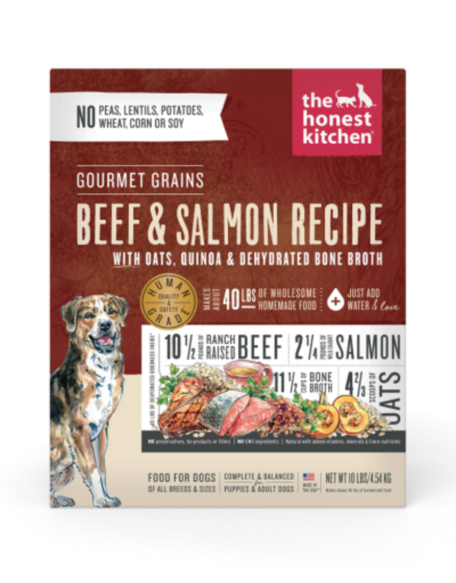 The Honest Kitchen The Honest Kitchen Dehydrated Gourmet Grains Beef & Salmon Dog Food - 10 lbs.