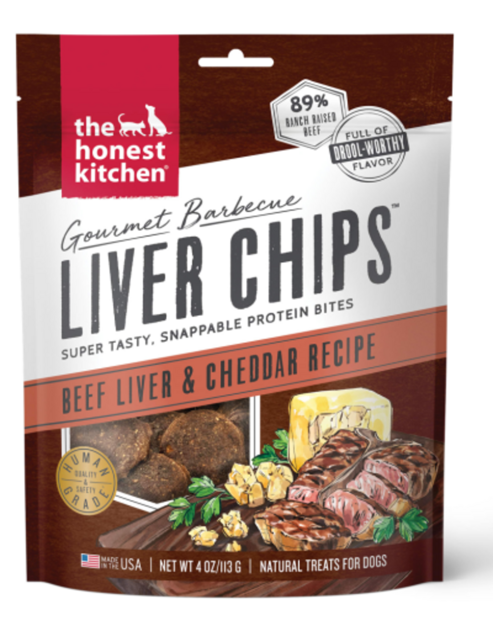 The Honest Kitchen The Honest Kitchen Gourmet Barbecue Liver Chips: Beef Liver & Cheddar Dog Treats - 4 oz.