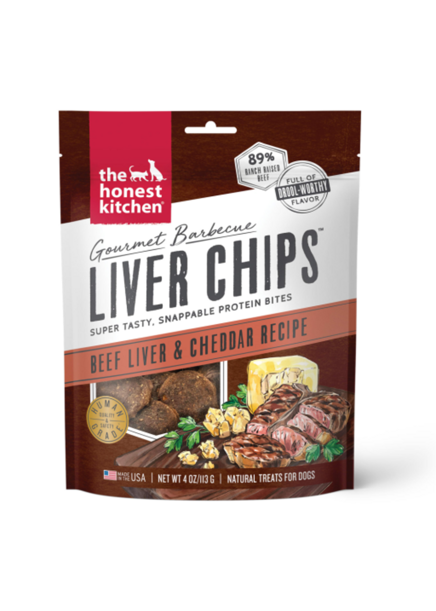 The Honest Kitchen The Honest Kitchen Barbecue Liver Chips Beef Liver & Cheddar Dog Treats - 4 oz
