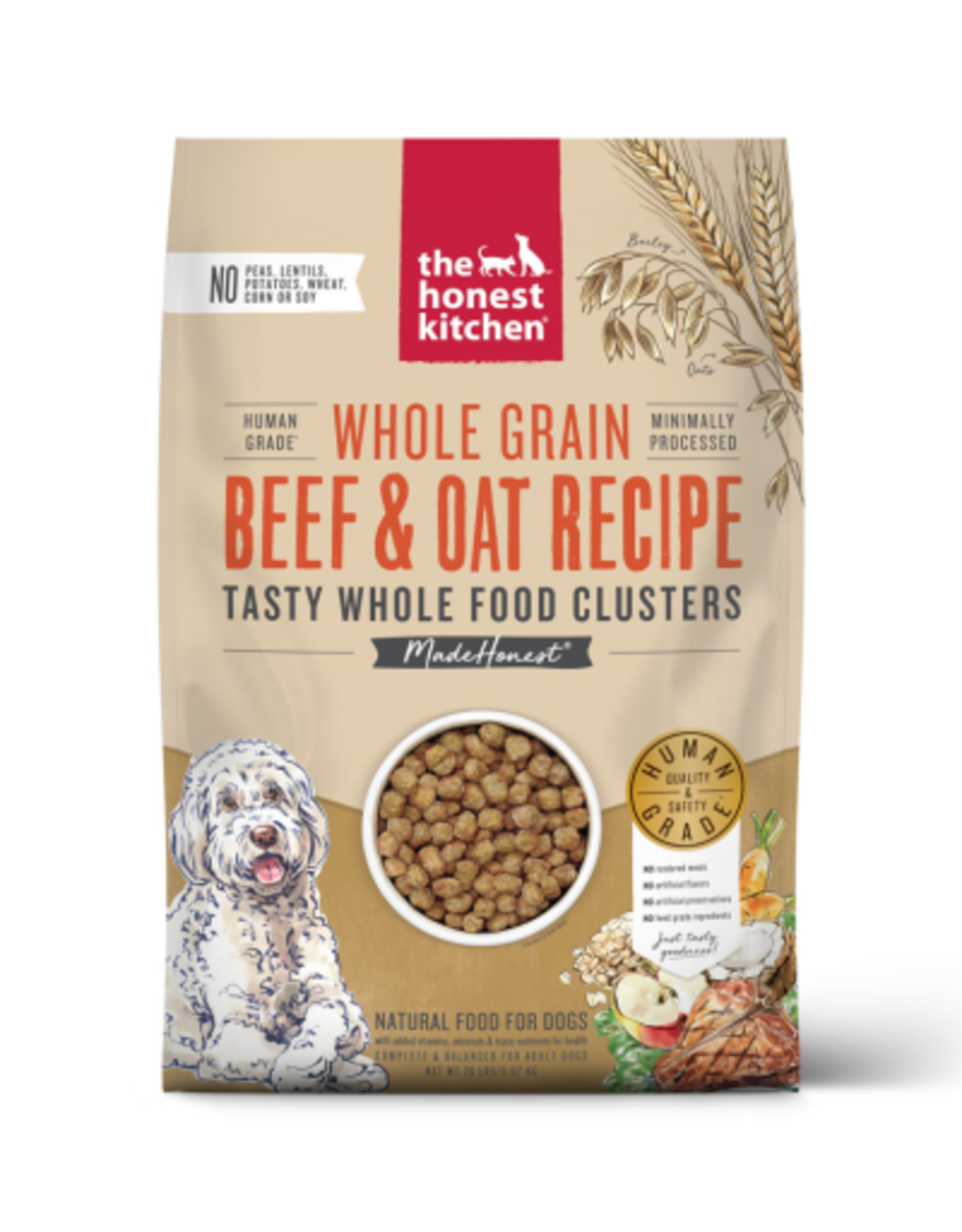 The Honest Kitchen The Honest Kitchen Whole Food Clusters Whole Grain Beef & Oat Dry Dog Food - 20 lbs.