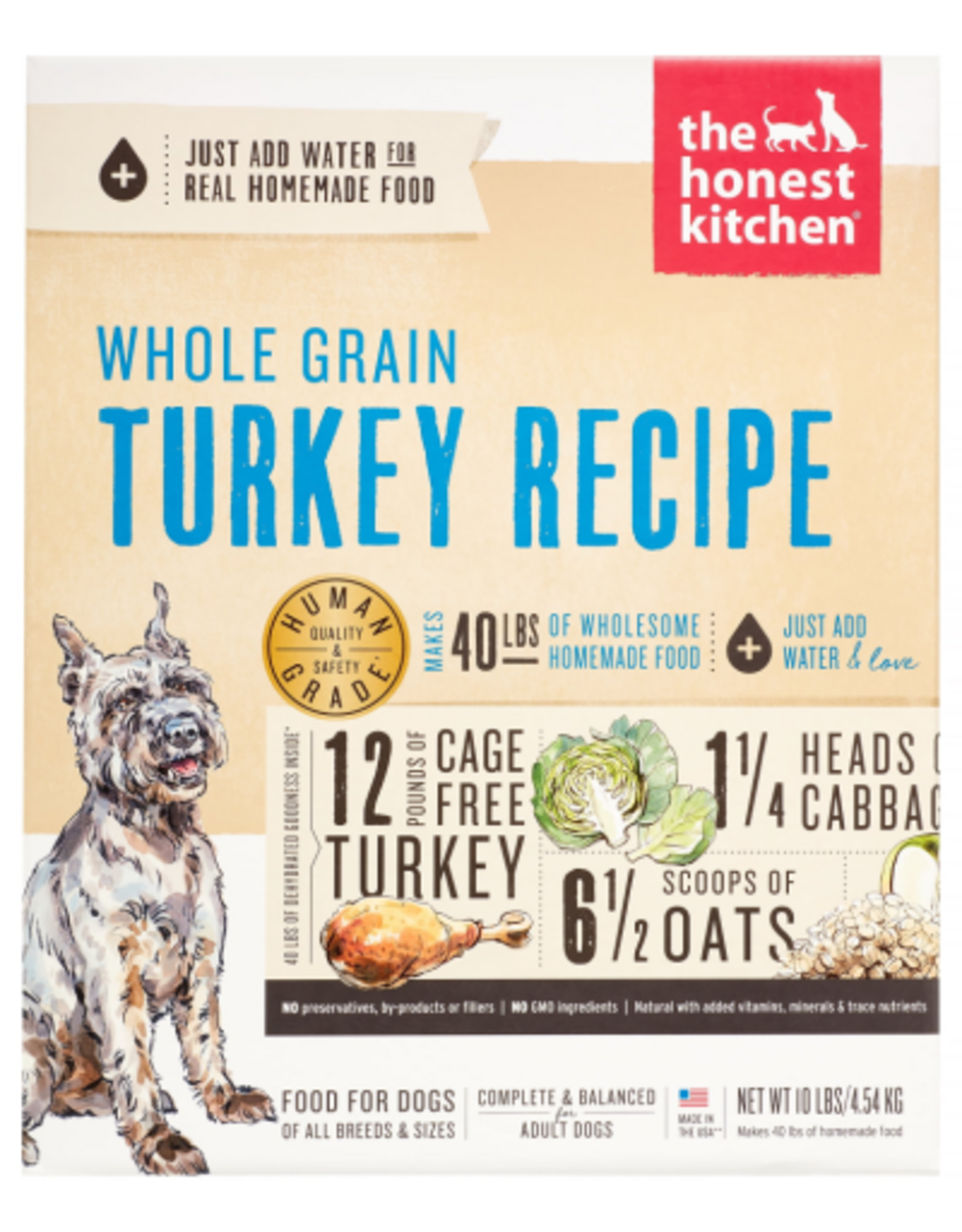 The Honest Kitchen The Honest Kitchen Dehydrated Dog Food Turkey & Organic Grains - 10 lbs (Makes 40 lbs)