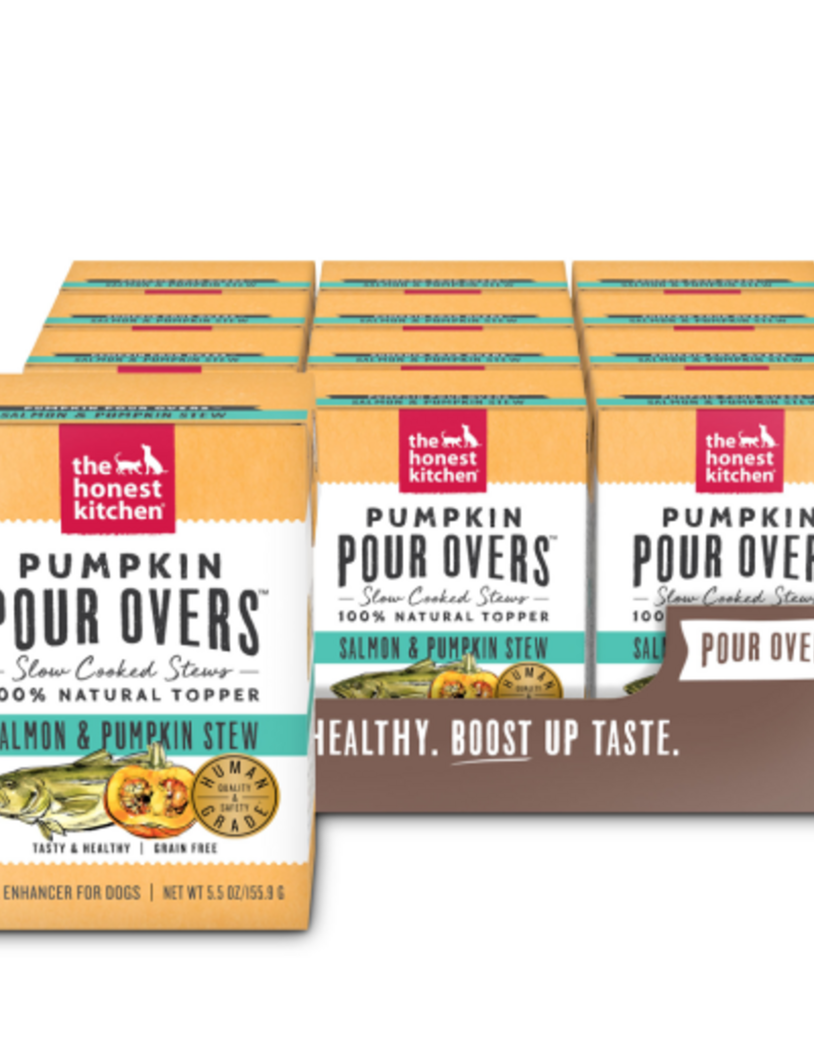 The Honest Kitchen The Honest Kitchen Pumpkin Pour Overs Wet Toppers for Dogs - Salmon & Pumpkin Stew - 12 pack, 5.5 oz