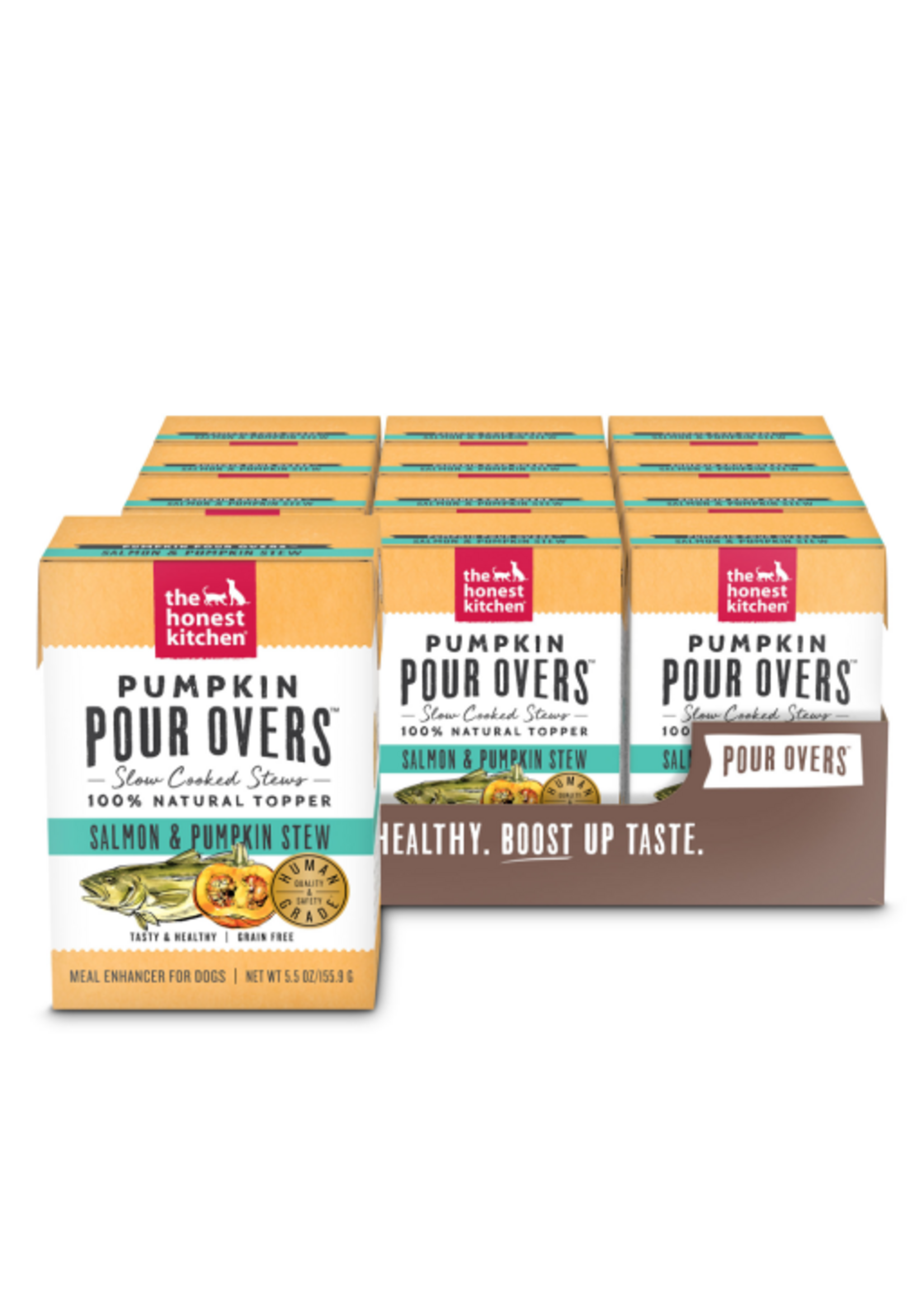 The Honest Kitchen The Honest Kitchen Pumpkin Pour Overs Wet Toppers for Dogs - Salmon & Pumpkin Stew - 12 pack, 5.5 oz