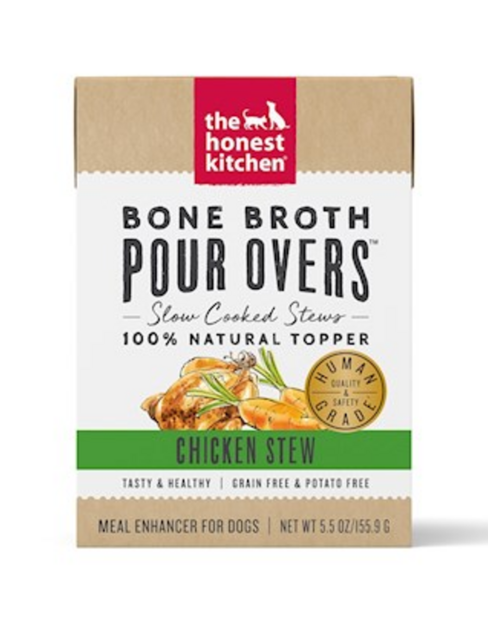 The Honest Kitchen The Honest Kitchen Bone Broth Pour Overs Wet Toppers for Dogs - 12 pack, 5.5 oz - Chicken Stew