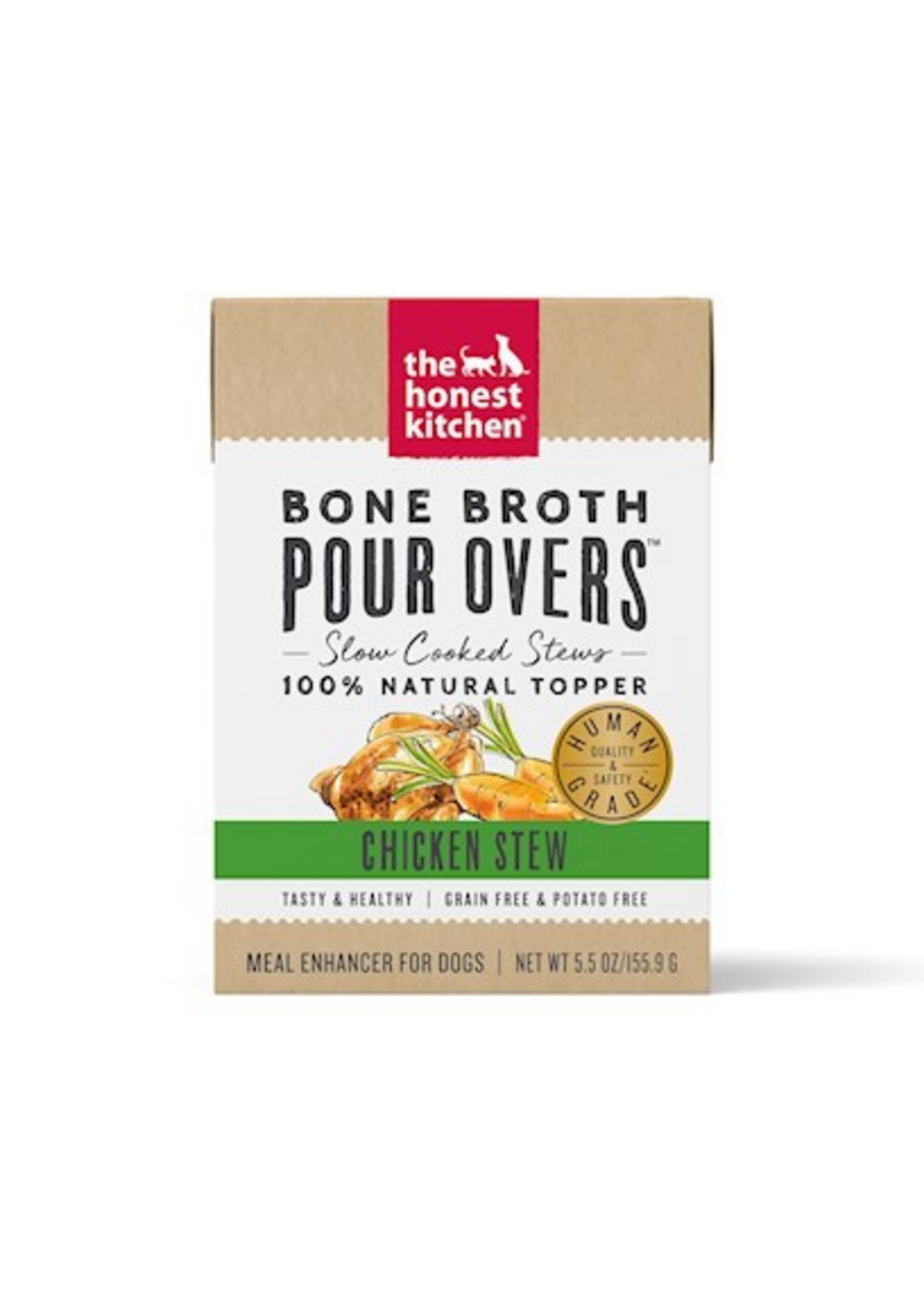 The Honest Kitchen The Honest Kitchen Bone Broth Pour Overs Wet Toppers for Dogs Chicken Stew - 12 case, 5.5 oz