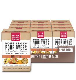 The Honest Kitchen The Honest Kitchen Bone Broth Pour Overs Turkey & Salmon Stew Wet Toppers for Dogs - 12 pack, 5.5 oz - Beef Stew