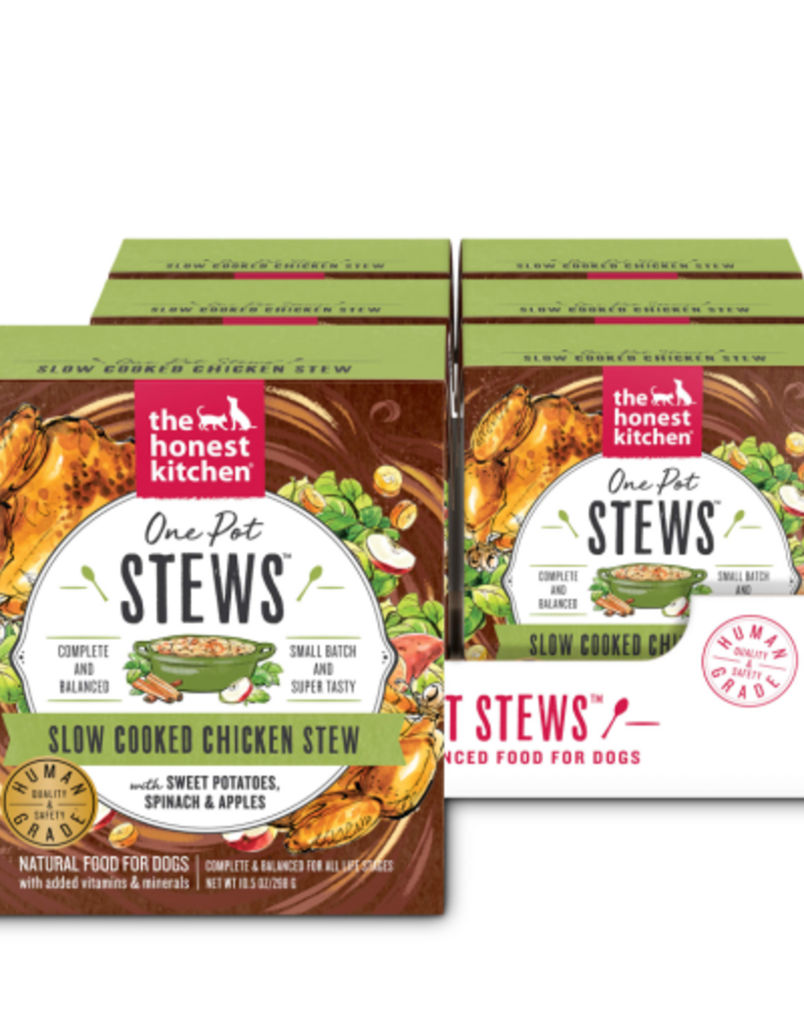 The Honest Kitchen The Honest Kitchen One Pot Stews: Slow Cooked Chicken Stew with Sweet Potato  Spinach & Apples Wet Dog Food  10.5 oz x6 Chicken  Spinach & Apples - 10.5 Ounce (Pack of 6)
