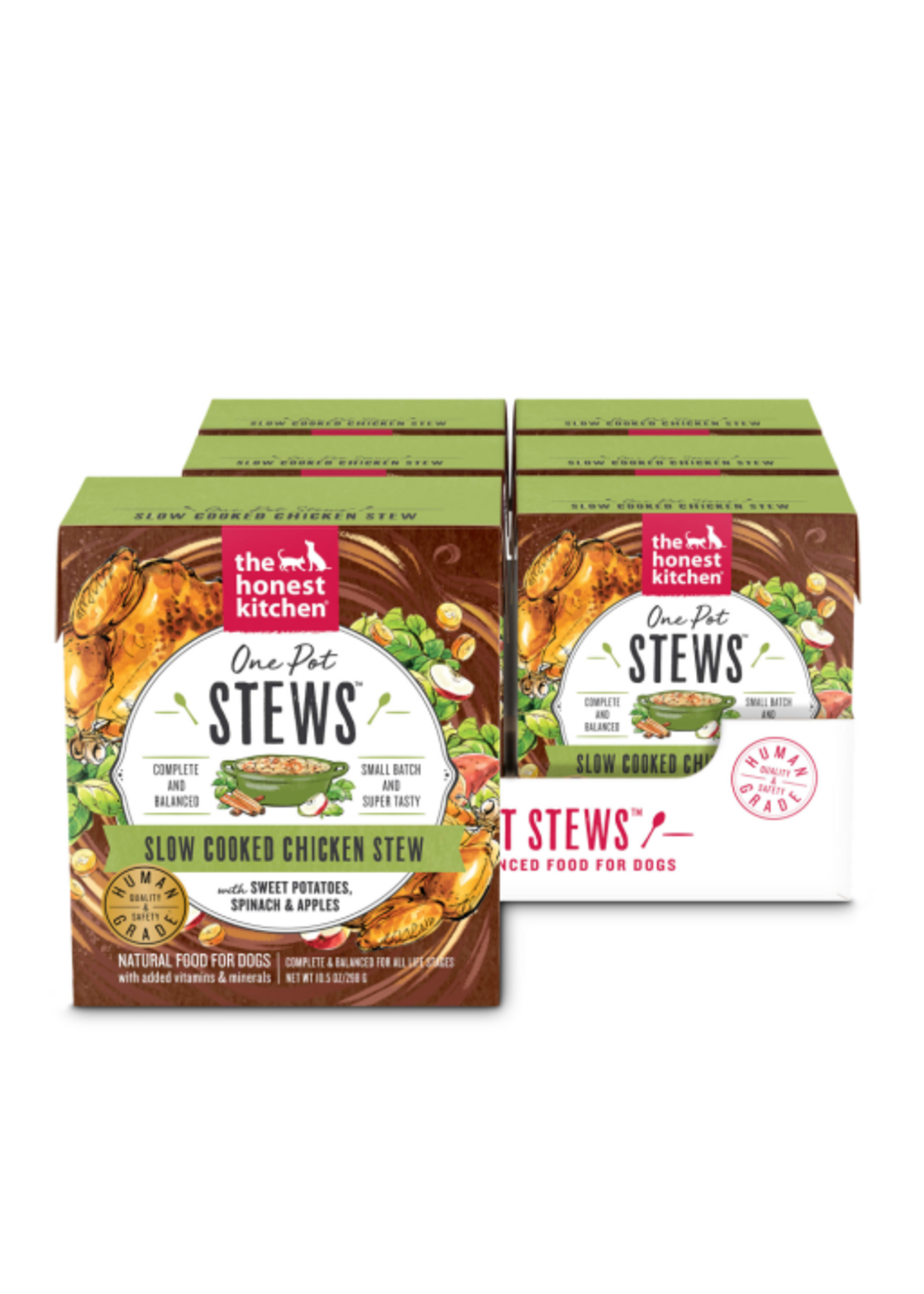 The Honest Kitchen The Honest Kitchen One Pot Stews: Slow Cooked Chicken Stew with Sweet Potato  Spinach & Apples Wet Dog Food  10.5 oz x6 Chicken  Spinach & Apples - 10.5 Ounce (Pack of 6)