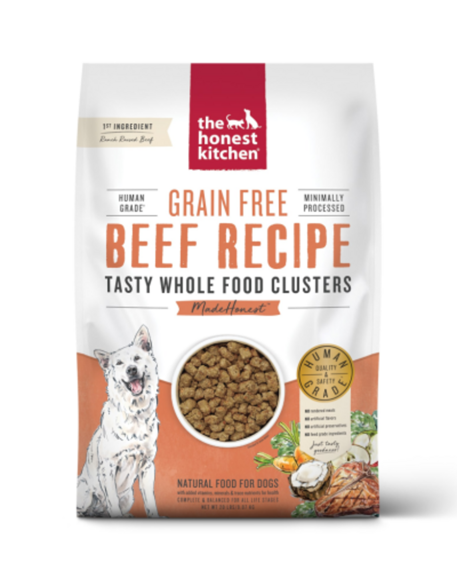 The Honest Kitchen The Honest Kitchen Whole Food Clusters Grain Free Beef Dry Dog Food - 20 lb.