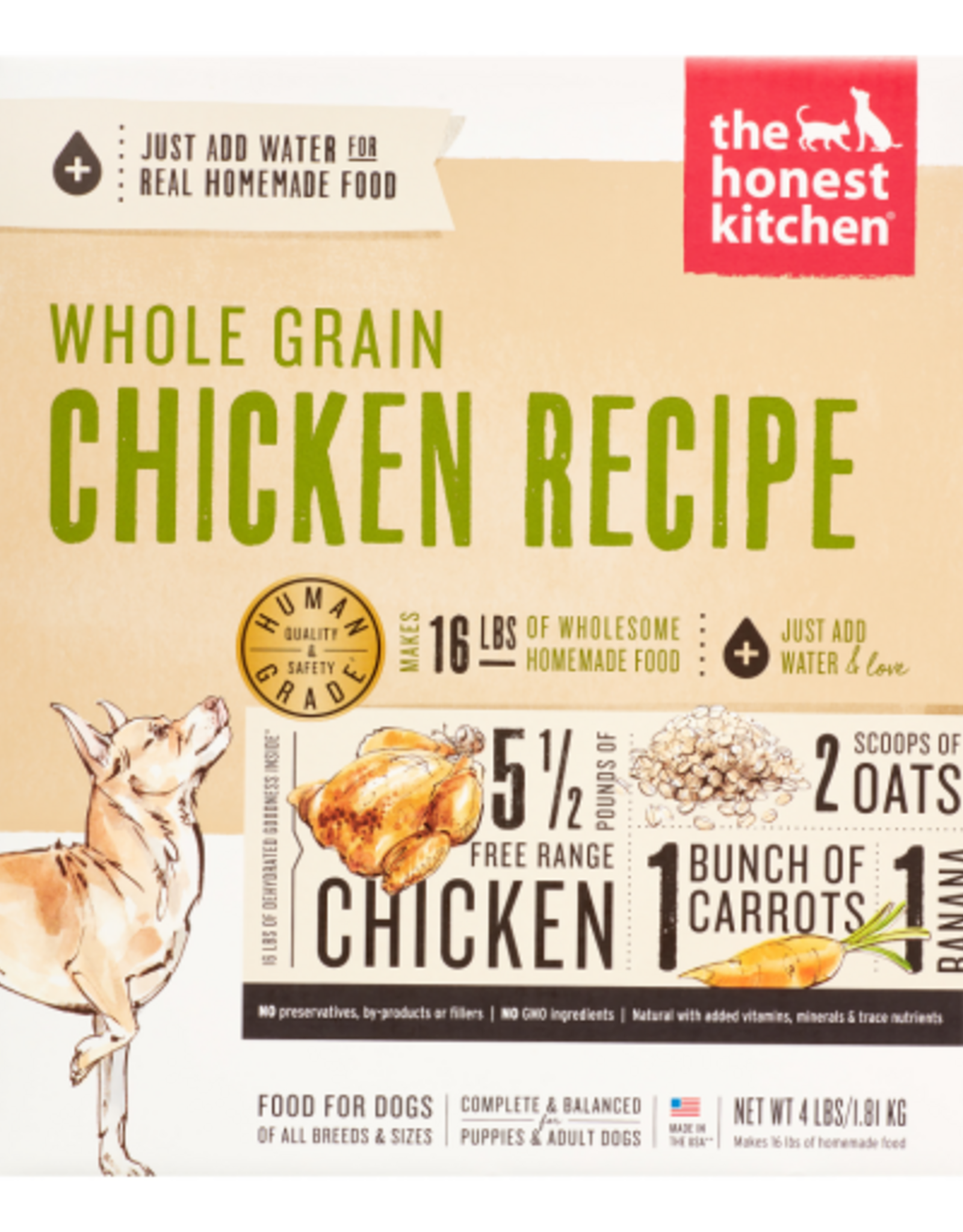 The Honest Kitchen The Honest Kitchen Dehydrated Dog Food Chicken & Organic Grains - 4 lbs