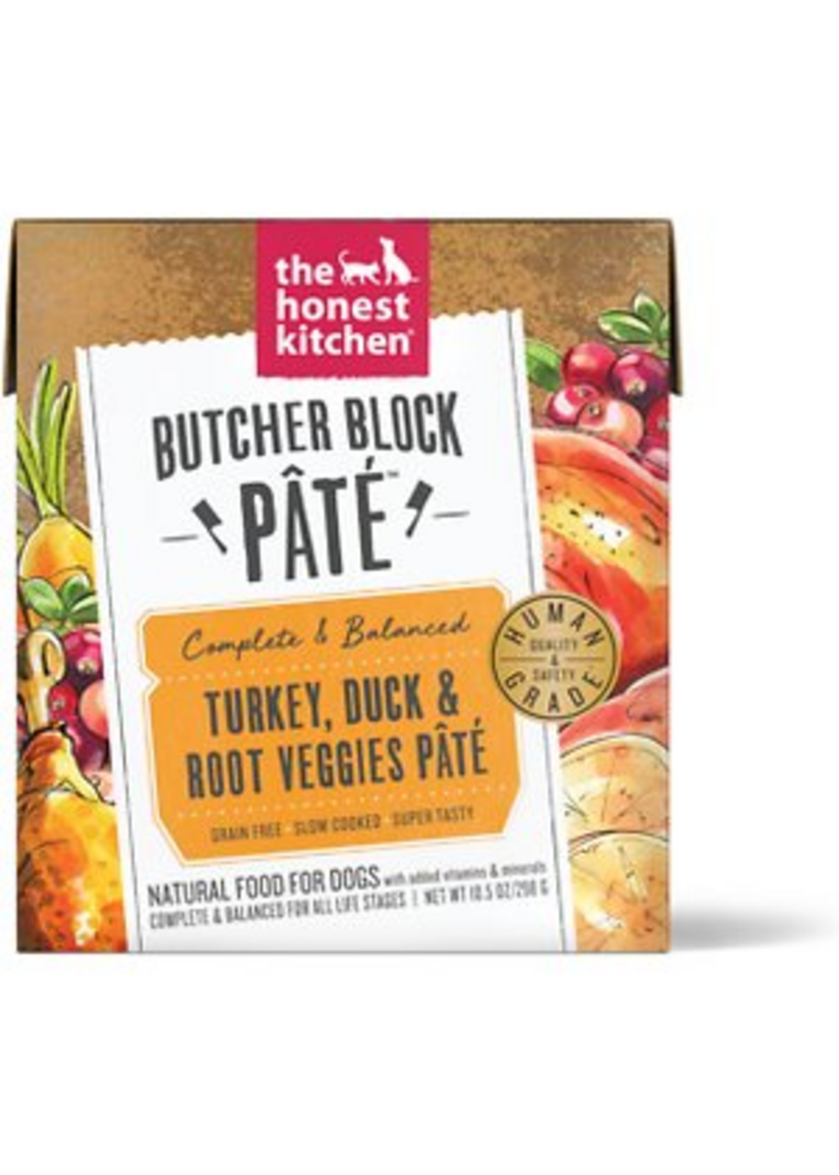 The Honest Kitchen The Honest Kitchen Butcher Block Pate: Turkey, Duck & Root Veggies Pate Wet Dog Food - 10.5 Oz, Case of 6