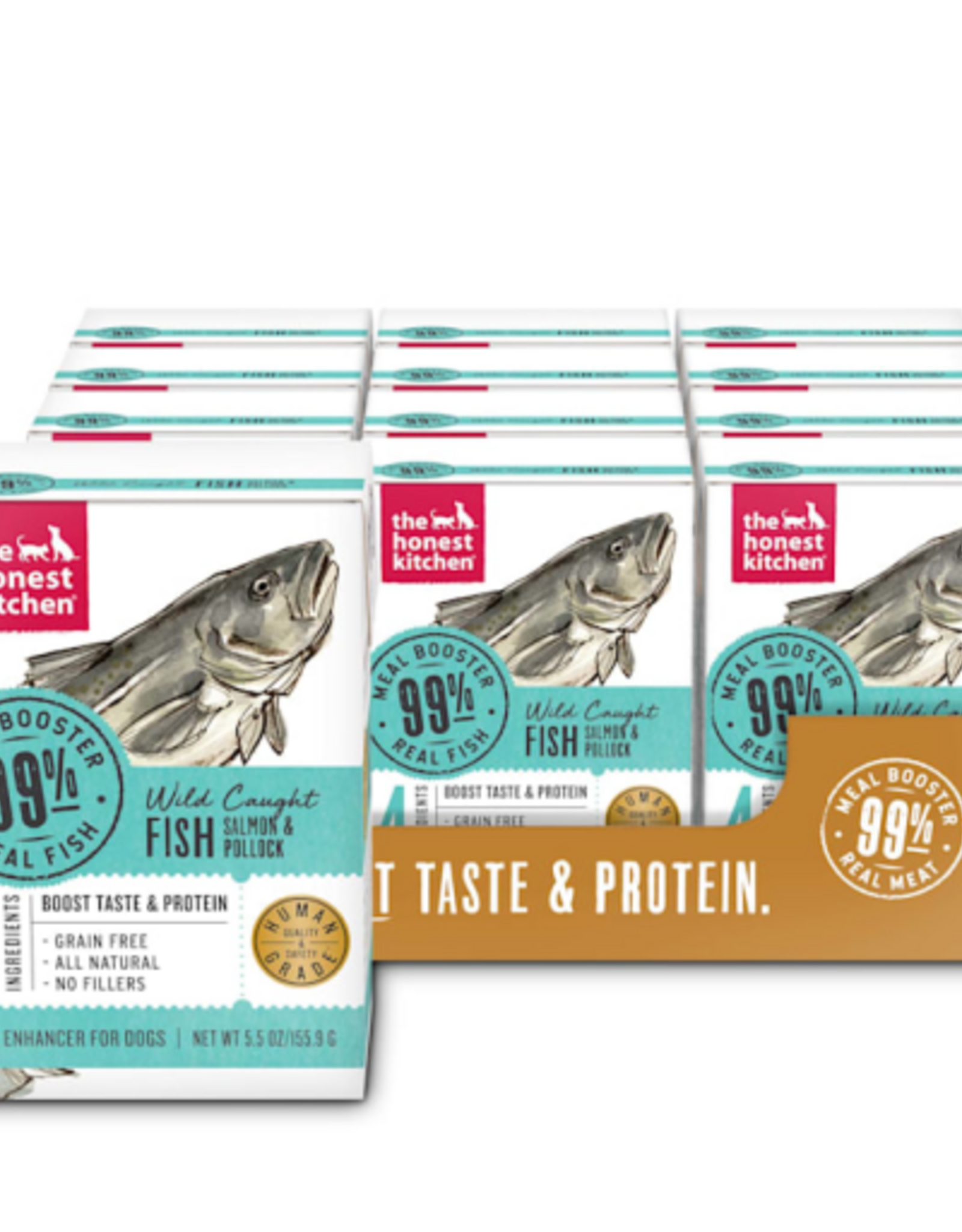 The Honest Kitchen The Honest Kitchen Human Grade Grain Free Meal Booster: 99% Salmon & Pollock (12 pack), 5.5 oz