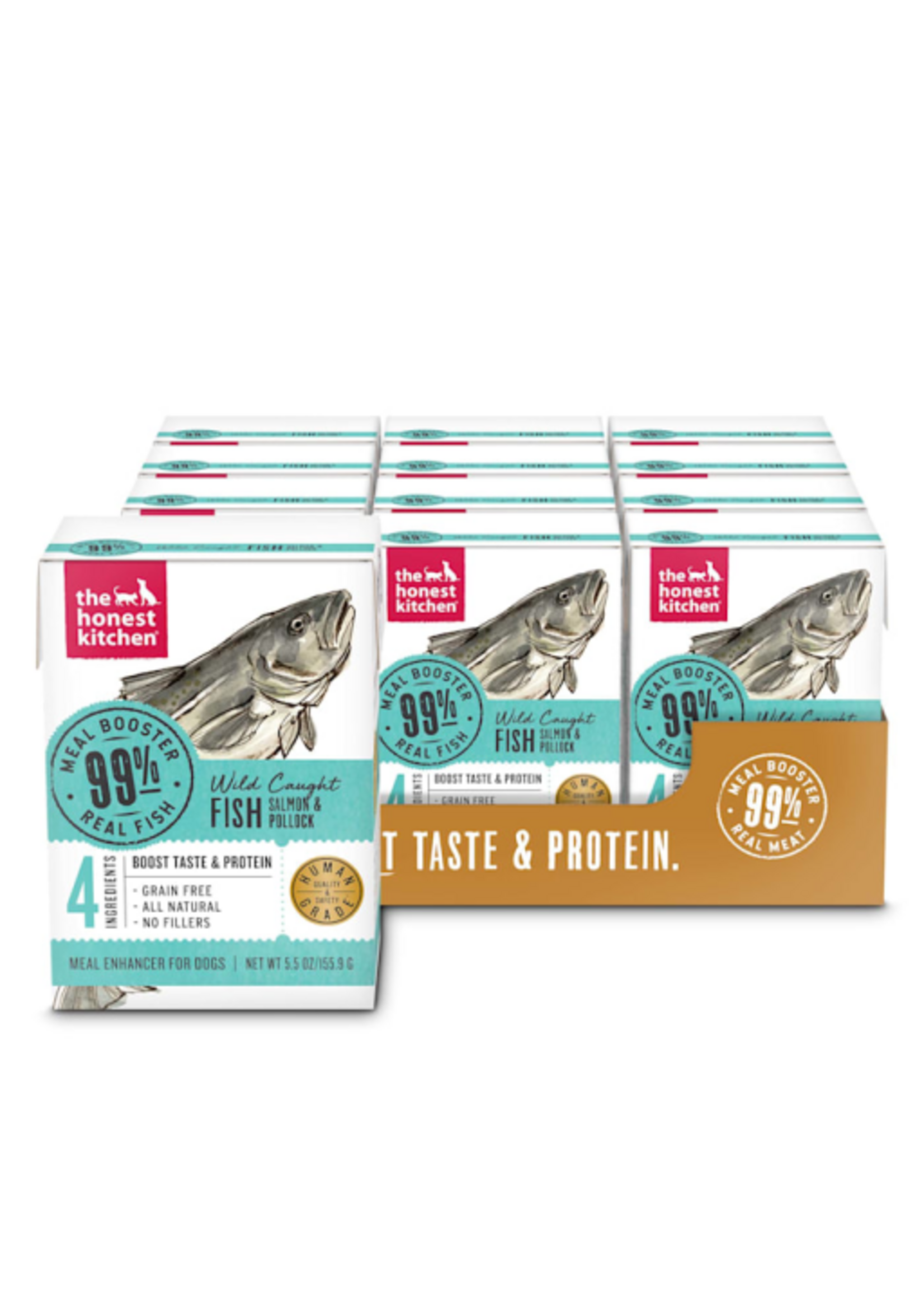 The Honest Kitchen The Honest Kitchen Human Grade Grain Free Meal Booster: 99% Salmon & Pollock (12 pack), 5.5 oz pd mfg