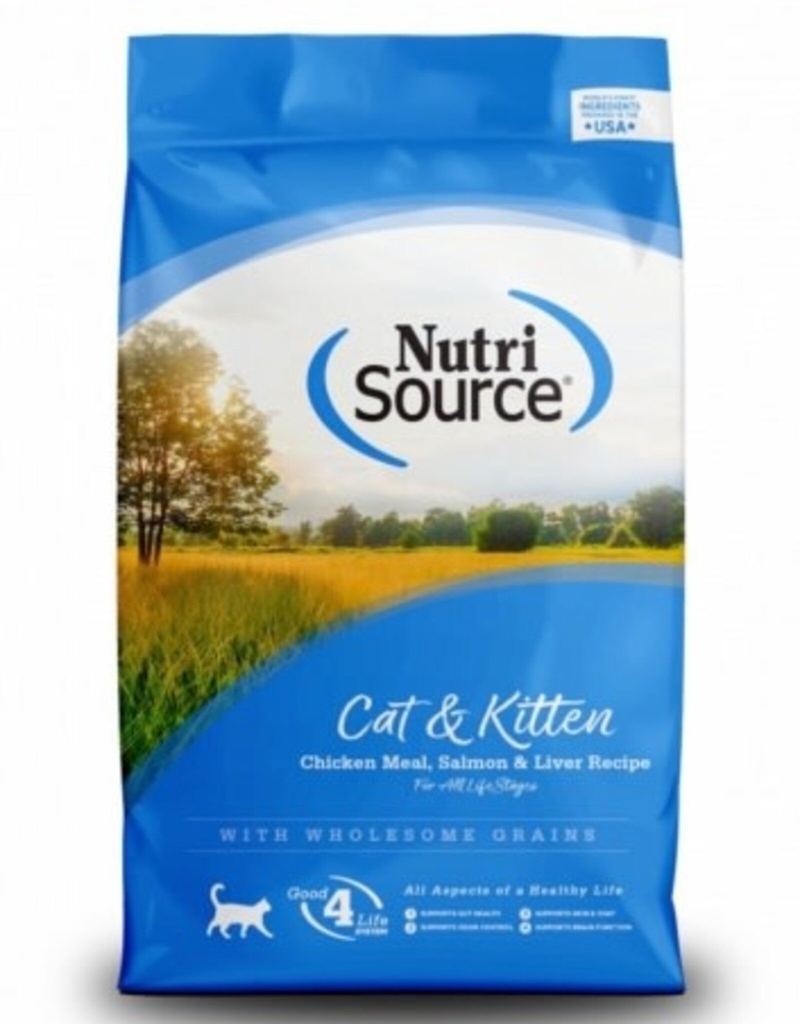 NutriSource NutriSource Cat & Kitten Chicken, Salmon & Liver Dry Cat Food - 12 Lb