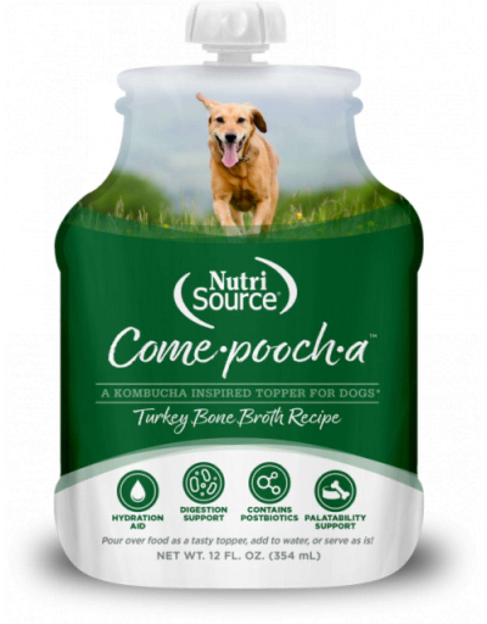 NutriSource NUTRISOURCE COME-POOCH-A TURKEY BONE BROTH - 12 OZ