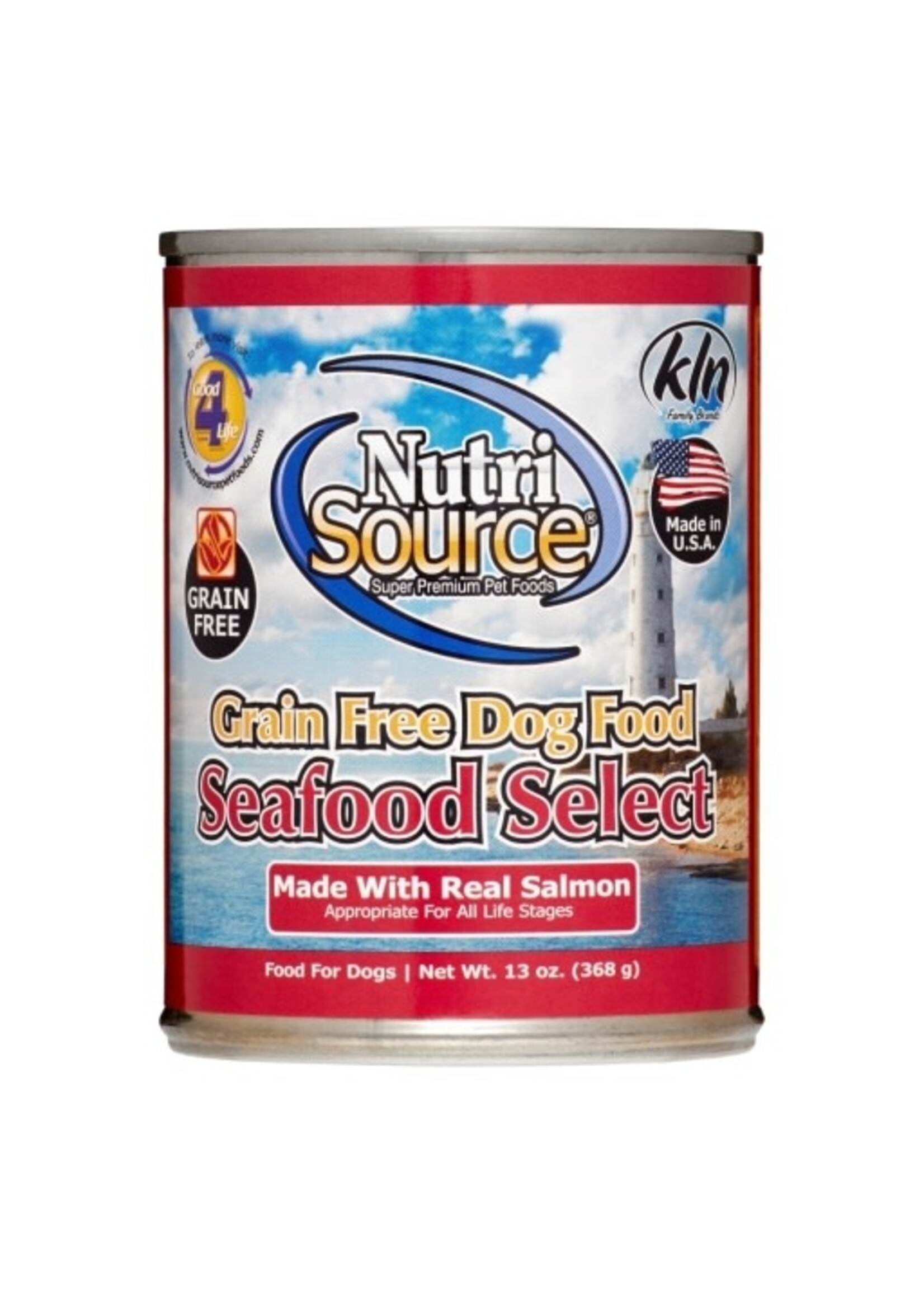 NutriSource NutriSource Grain Free Seafood Select Formula Canned Dog Food - 13 Oz, Case of 12