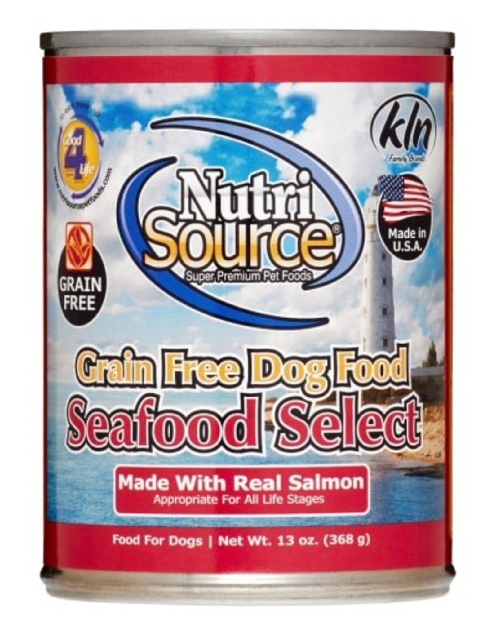 NutriSource NutriSource Grain Free Seafood Select Formula Canned Dog Food - 13 Oz, Case of 12